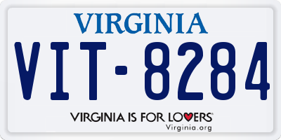VA license plate VIT8284