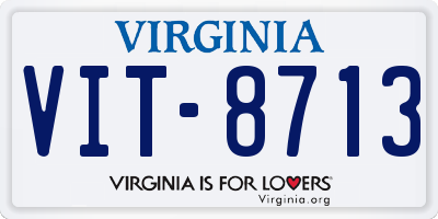 VA license plate VIT8713