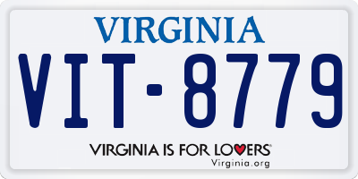VA license plate VIT8779
