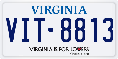 VA license plate VIT8813