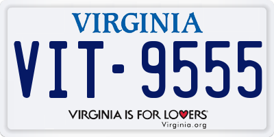 VA license plate VIT9555