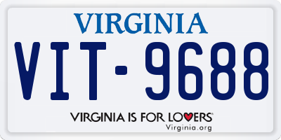 VA license plate VIT9688