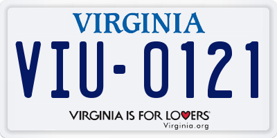 VA license plate VIU0121