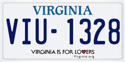 VA license plate VIU1328