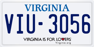 VA license plate VIU3056