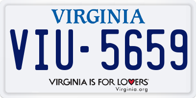 VA license plate VIU5659
