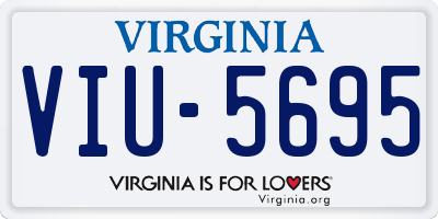 VA license plate VIU5695