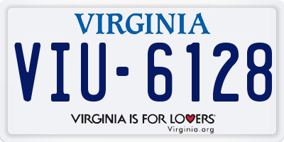 VA license plate VIU6128