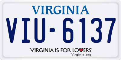 VA license plate VIU6137
