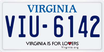 VA license plate VIU6142