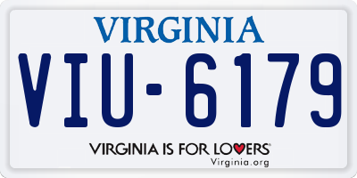 VA license plate VIU6179