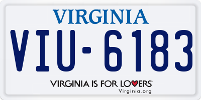 VA license plate VIU6183