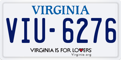 VA license plate VIU6276