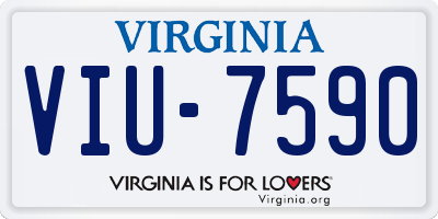 VA license plate VIU7590