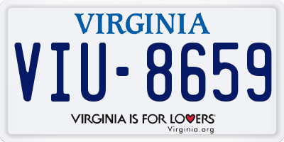 VA license plate VIU8659
