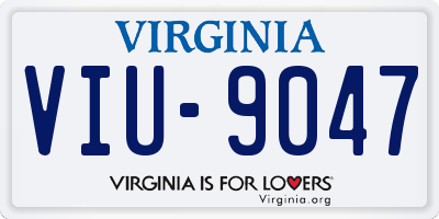VA license plate VIU9047