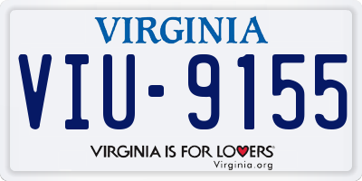 VA license plate VIU9155
