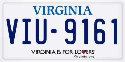 VA license plate VIU9161
