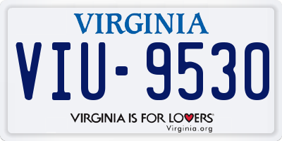 VA license plate VIU9530
