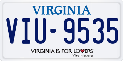 VA license plate VIU9535