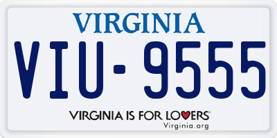 VA license plate VIU9555