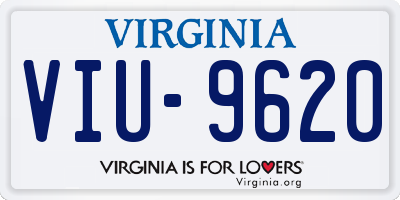 VA license plate VIU9620