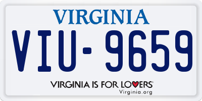 VA license plate VIU9659