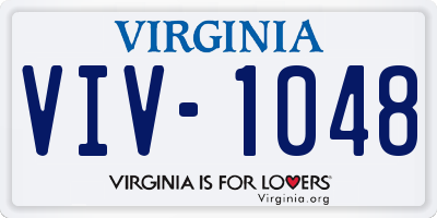 VA license plate VIV1048