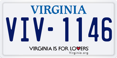 VA license plate VIV1146