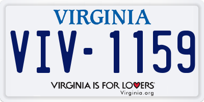 VA license plate VIV1159