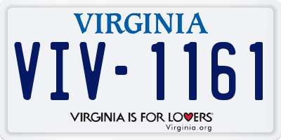 VA license plate VIV1161