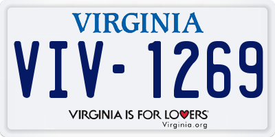 VA license plate VIV1269
