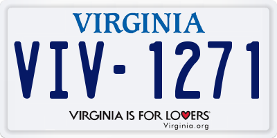VA license plate VIV1271