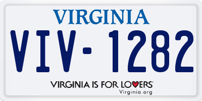 VA license plate VIV1282