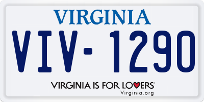 VA license plate VIV1290