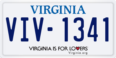 VA license plate VIV1341