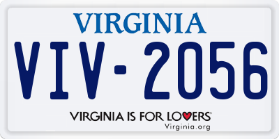 VA license plate VIV2056