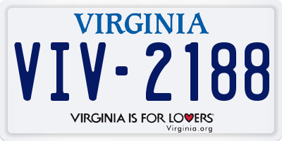 VA license plate VIV2188