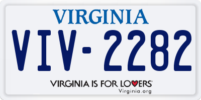 VA license plate VIV2282
