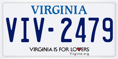VA license plate VIV2479