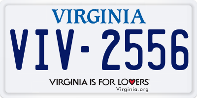 VA license plate VIV2556