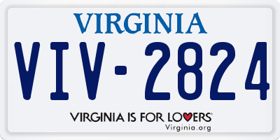 VA license plate VIV2824