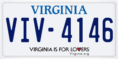 VA license plate VIV4146