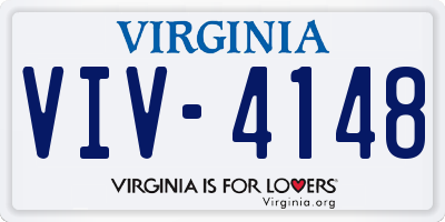 VA license plate VIV4148