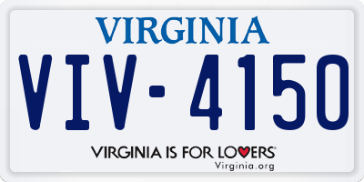 VA license plate VIV4150