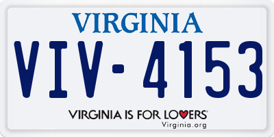 VA license plate VIV4153