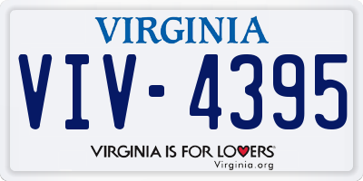 VA license plate VIV4395