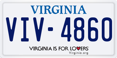 VA license plate VIV4860