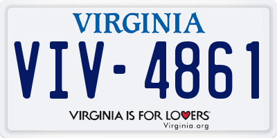 VA license plate VIV4861