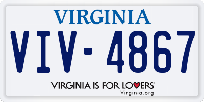 VA license plate VIV4867